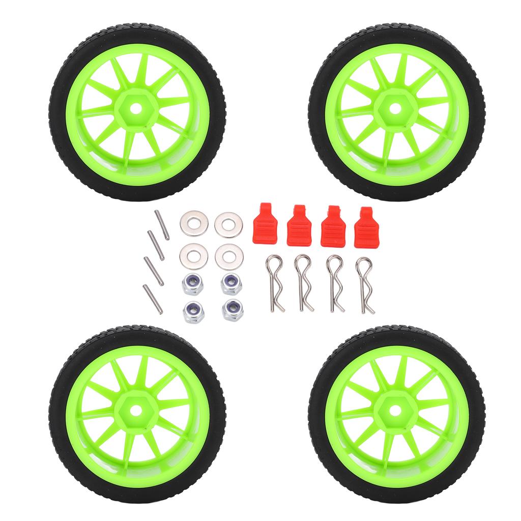 4Pcs RC Rubber Tires 65mm Car Tyres Wheels Strong Friction for WLToys 144001 RC 114 Off Road