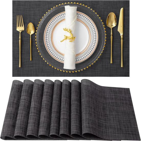 Heat Resistant Placemats Reusable Wear-Resistant Stain-Proof Table Non-Slip Heat-Insulating Mats Protectors for Dining