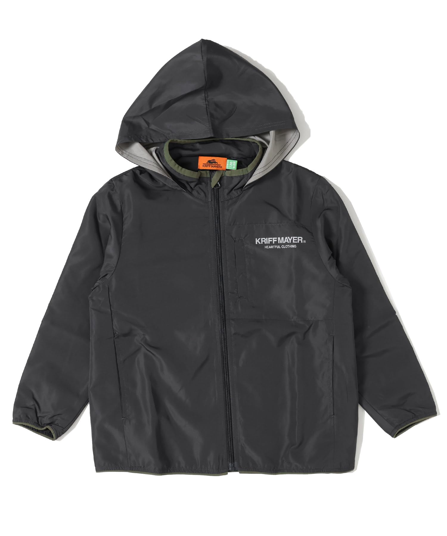 

Cliff Mayer Shaka Jacket with Stowable and Size Charcoal Hood, Outerwear, Kids Juniors Unisex, 140,