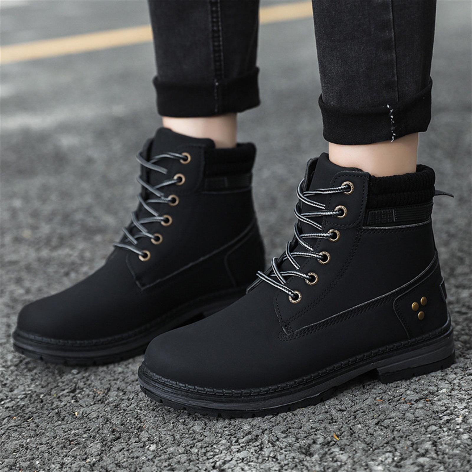 Women s Outdoor Chunky Heel Boots, Versatile Single Boots 36