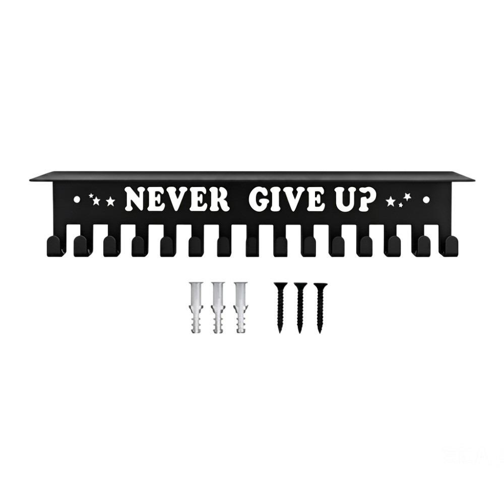 Iron Metal Medal Holder 11.81*3.15*2.56in Sports Medal Organizer Medal Display Rack Gym