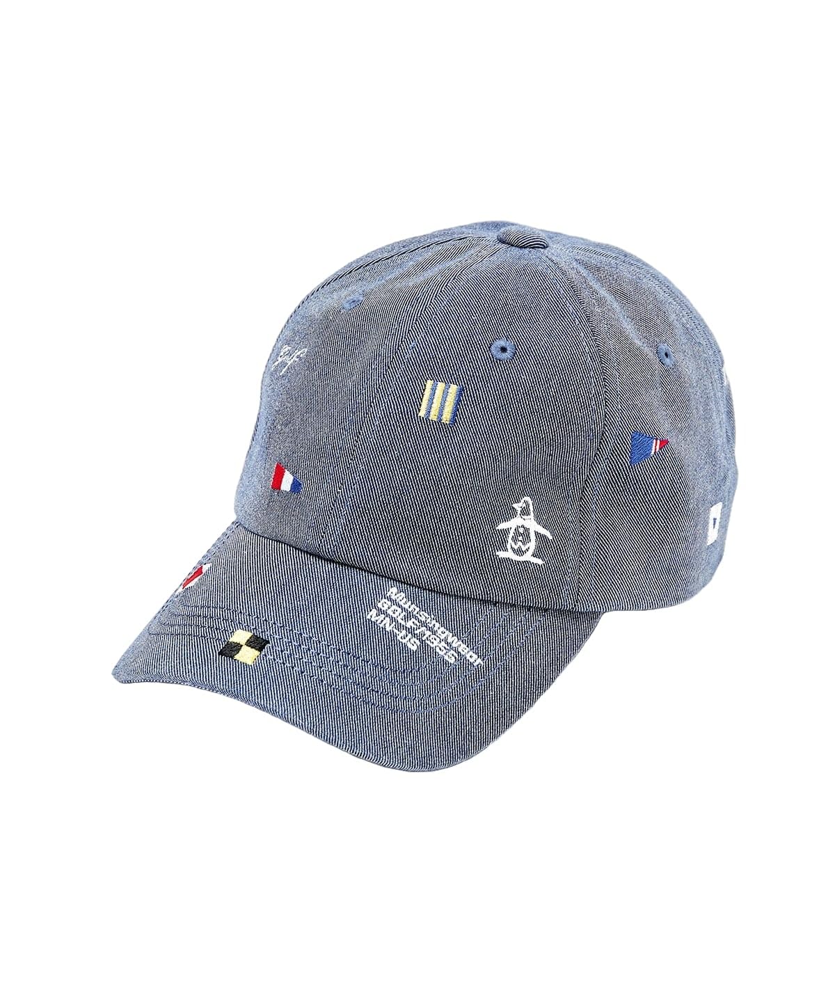 

Cap Flying Pattern Dungaree Material Baseball Cap Golf MG5SCP03U NV00 [Munsingwear] (Navy)