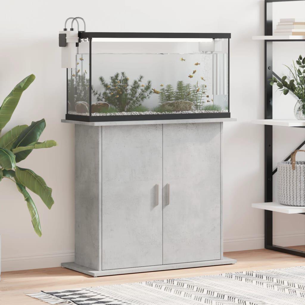 vidaXL Aquarium Stand, Concrete Gray, 81 x 36 x 73 cm, Engineered Wood