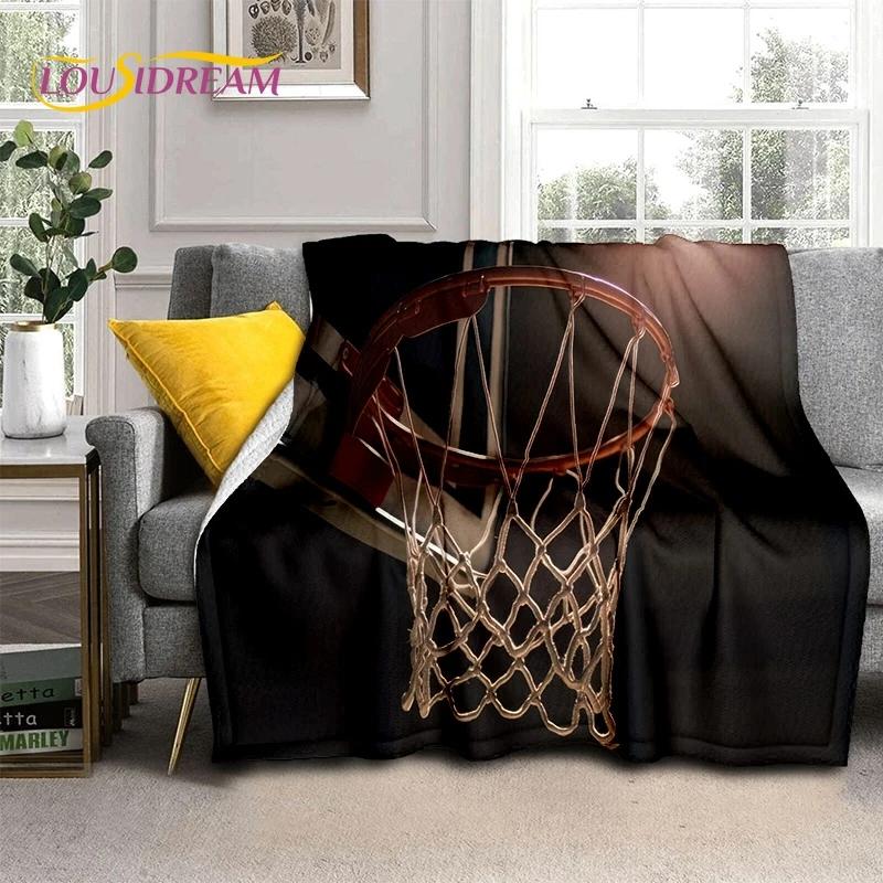 Nejnovější rám basketbalového hřiště Měkká flanelová deka na postele Ložnice Pohovka Piknik, Přehoz na přikrytí Venkovní volnočasový Spánek Dárek