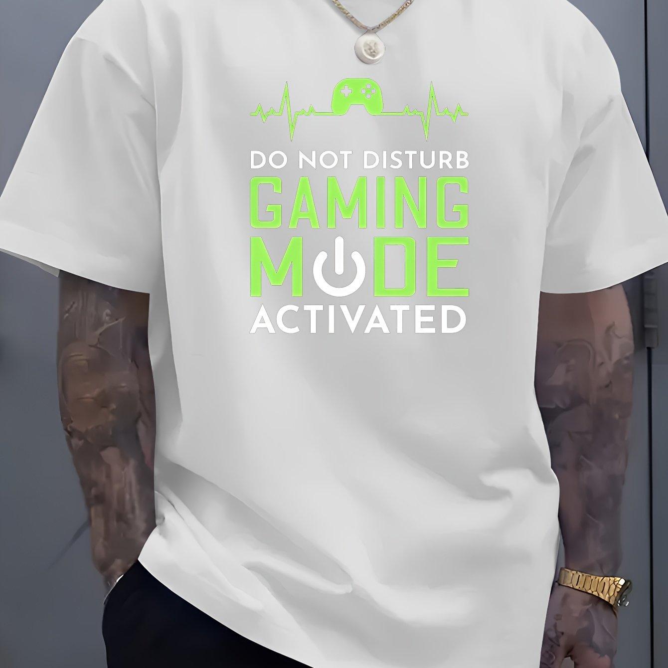 ИГРОВОЙ РЕЖИМ ВКЛЮЧЕН ПОЖАЛУЙСТА НЕ ПЕРЕБИВАТЬ Мужская повседневная футболка с коротким рукавом Мужская одежда Удобная S