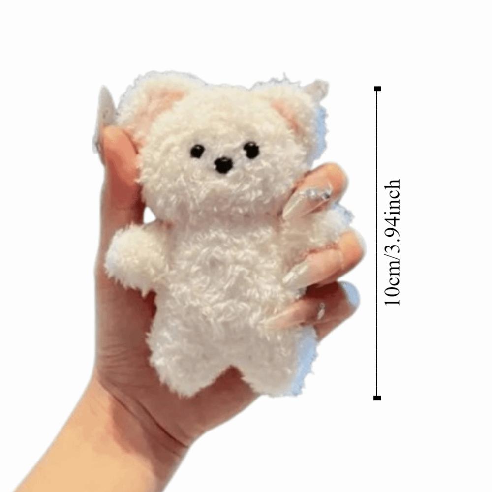 Magnetic Cartoon Bear Key Chain Cartoon Bear Plush Pendant Magnetic Bear Pendant  Bag Decor