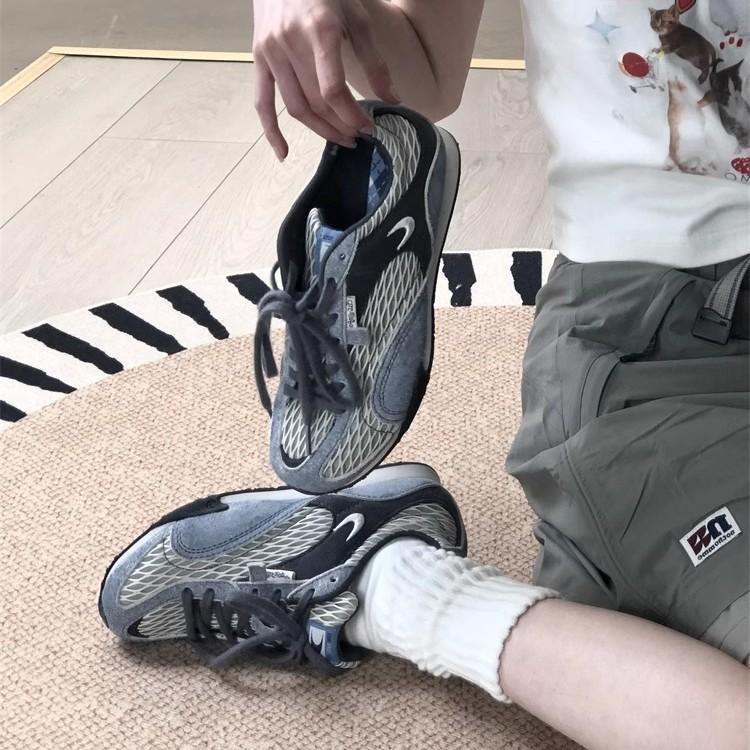 Ma Speedism 2025 Super Fire German Training Shoes Women's Retro Fishnet Shoes Forrest Gump Shoes Platform Casual Sneakers Summer