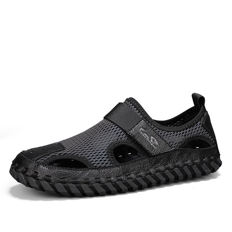 Men's Plus Size Breathable Mesh Closed-Toe Summer Sandals