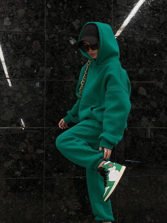 2024 Autumn Women's Plus Size European & American Sports Set - Casual Two-Piece Hoodie