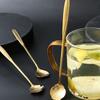 Stainless Steel Long Handle Coffee Spoon Flower Shaped Dessert Mixing Spoon for Kitchen Cafe Home Use Durable Design