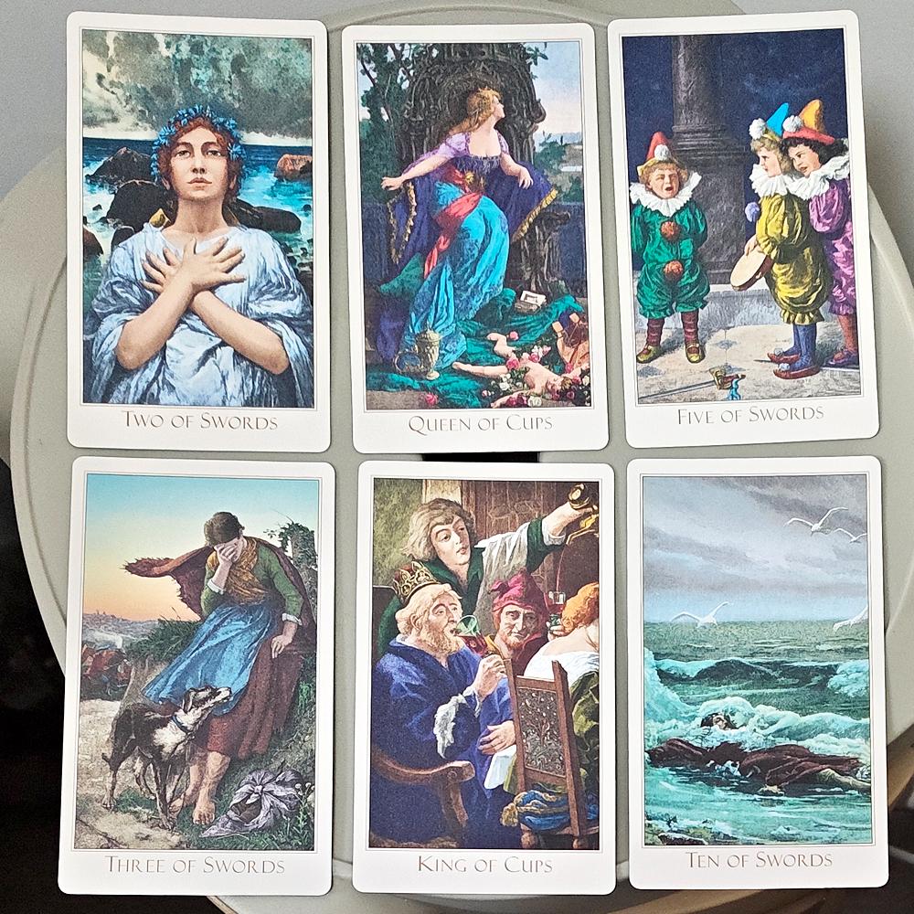 The Victorian Romantic Tarot Deck - 78 Pcs Elegant 19th Century Art Tarot Cards 12*7cm In Rigid Box, Double-embossed Cardstock