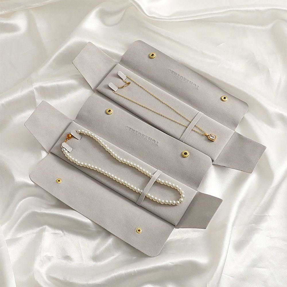 Exquisite Halskette Armband Pedant Display Modische Lagerung Beutel Geschenk Snap Verschluss Tasche