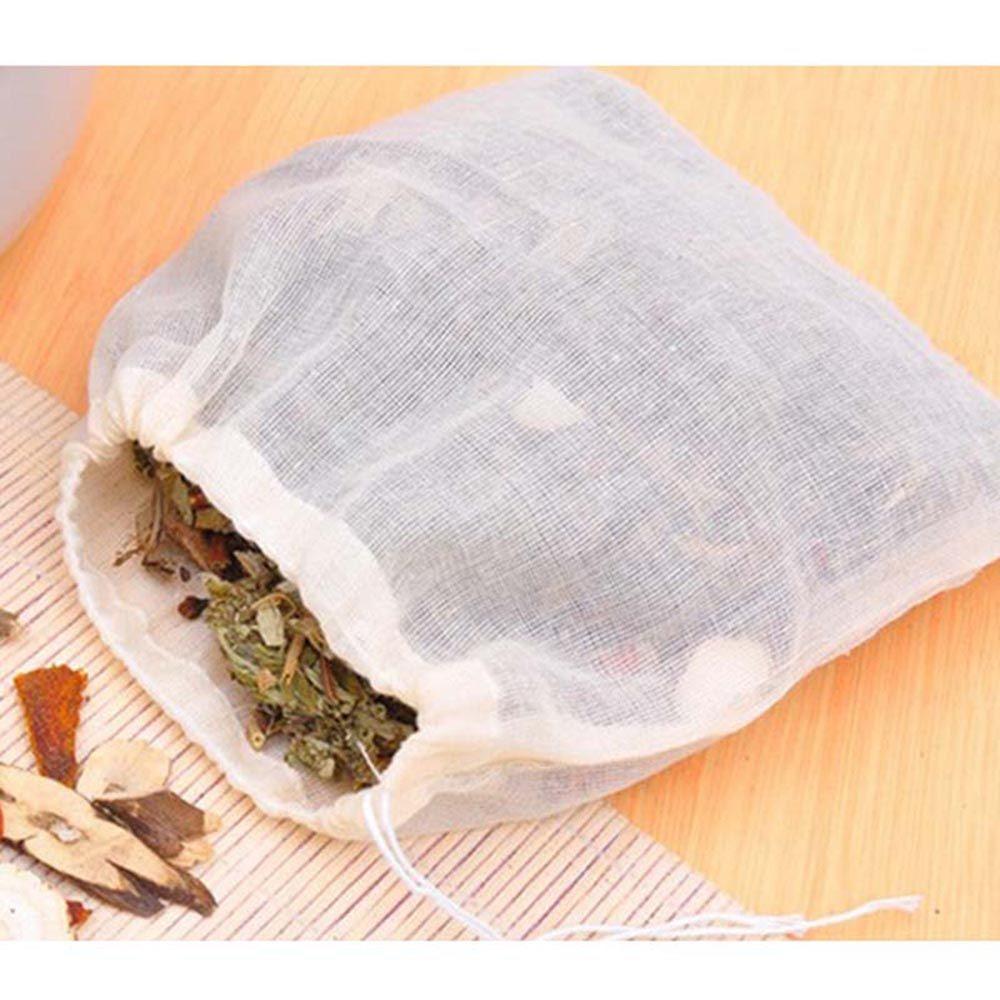 Large Cotton Drawstring Reusable Tea Filters Bags Muslin