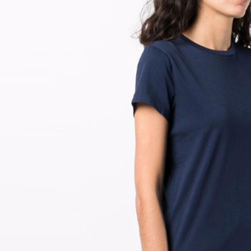 Polo Ralph Lauren Solid Color Embroidered Short Sleeve T-Shirt Women tops Blue 211847073-010