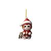 2D Christmas Tree Hanging Pendant Decorative Cat Hanging Decoration  New Year