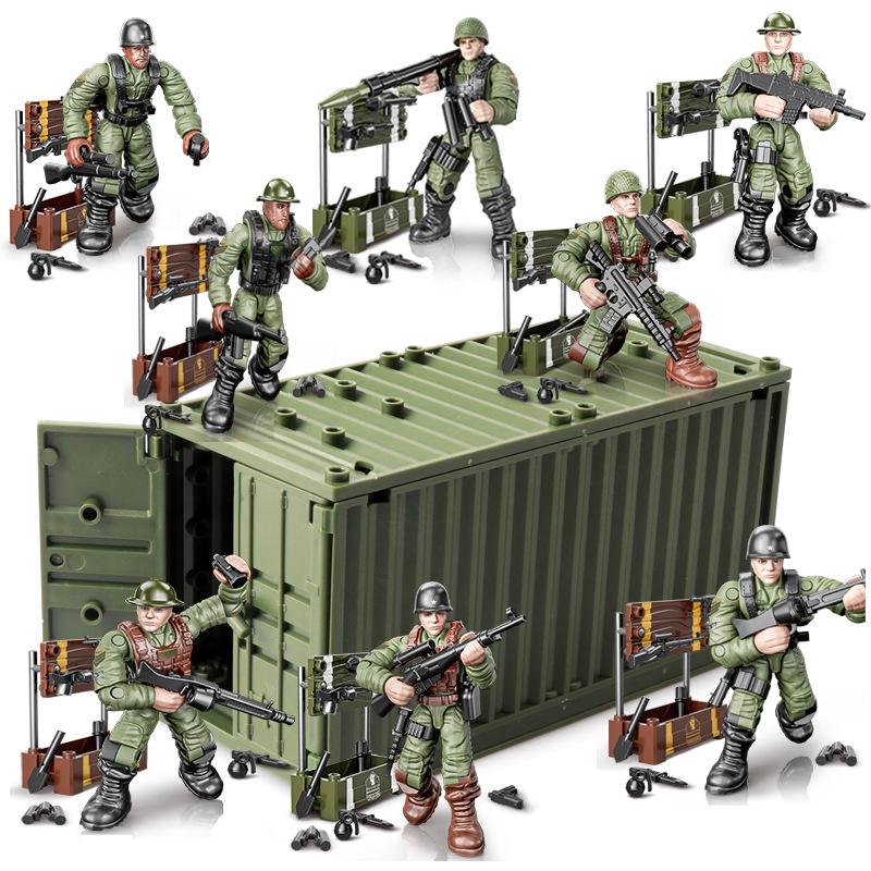 Xiang Jun Military Minifigure Building Blocks Toy - Movable Soldier Model for Boys