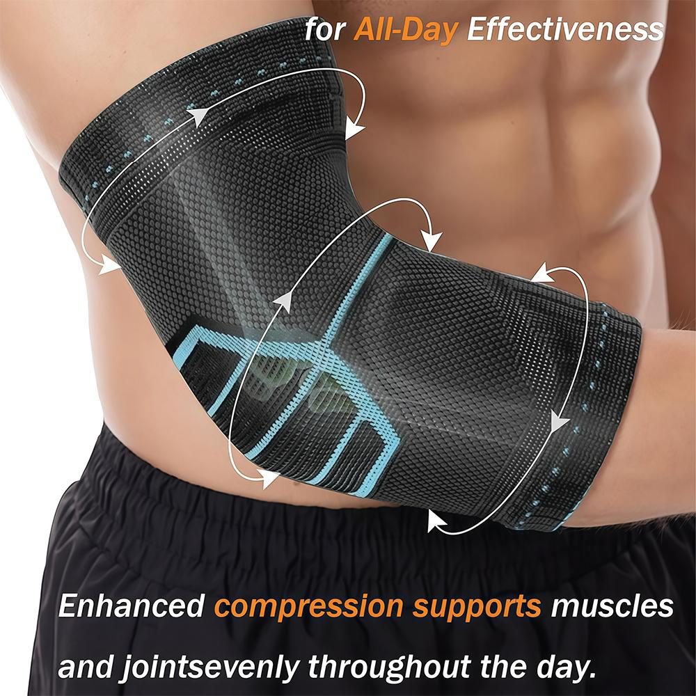 1/2Pcs Tennis Elbow Brace,Elbow Compression Sleeves with 2 Contoured Gel Pad for Workout, Tendonitis, Golfers,Arthritis,Bursitis