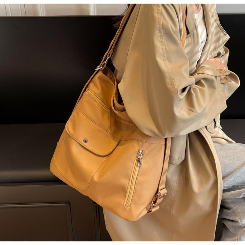 Large Capacity Tote Bag for Women 2025 New Multi-Pocket Single Shoulder Bag Simple and Versatile Commuter Bag for Women