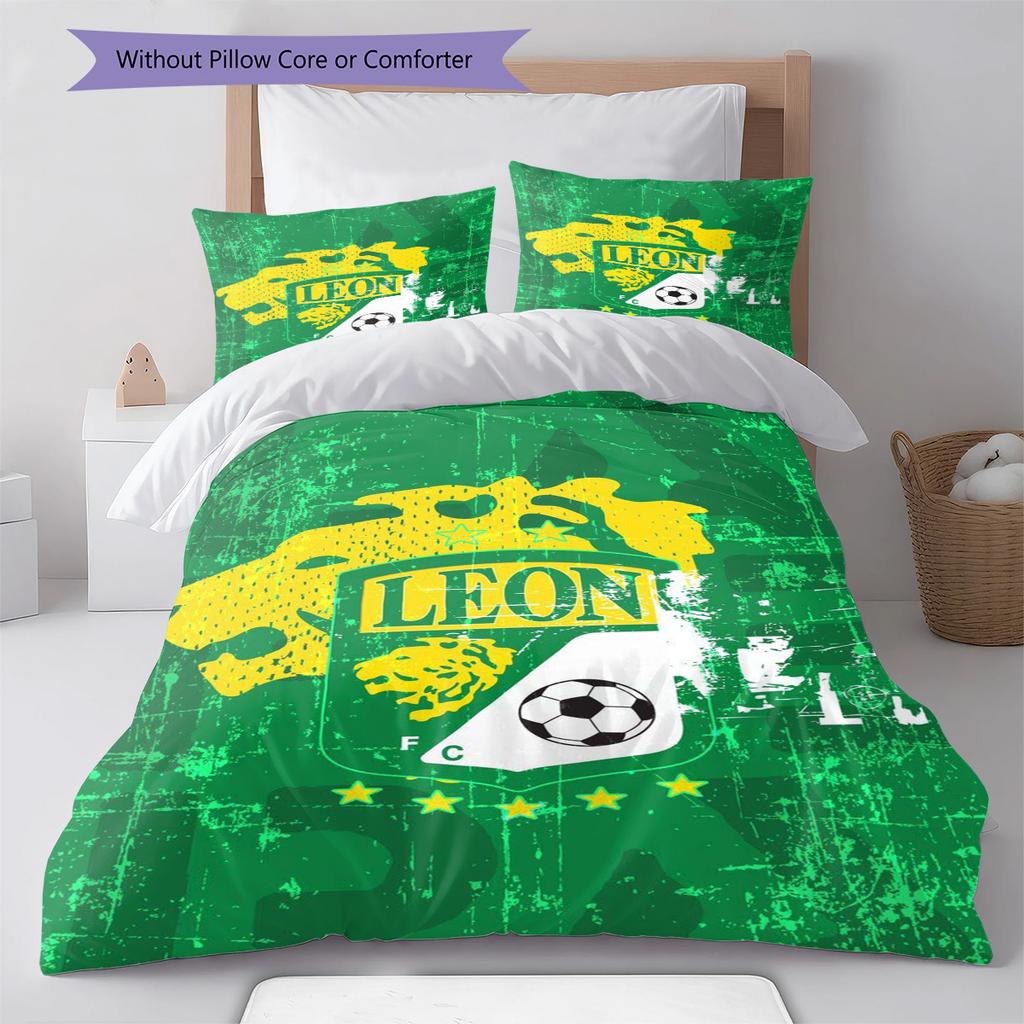 Club Leon Pattern Bedding Set Quilt Cover Pillowcase Home Decor Gift (1 * duvet cover + 2 * pillowcase, without core)