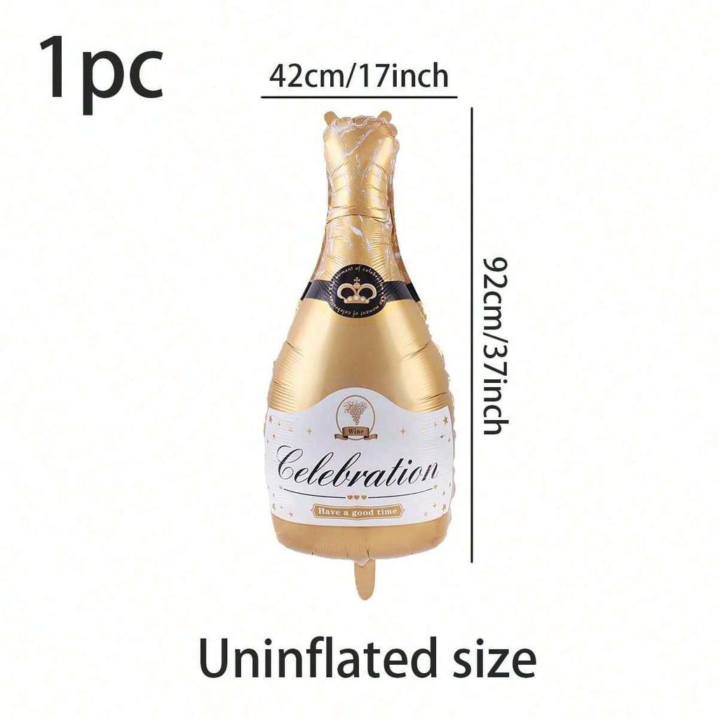 1PC Champagne Aluminum Film Balloon Large Birthday Party Wedding Wedding Decoration Arrangement Wine Glass Aluminum Ballon Foil