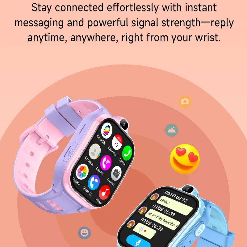 2025 New 4G Smart Watch Kids GPS WIFI Video Call SOS APP Download Child Smartwatch Monitor Tracker Location Phone Watch Boys Girls Gifts