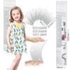 Firm Secure Paste Puzzle Mirror Growth Chart Foldable Design Height Measurement Tool  For Wall