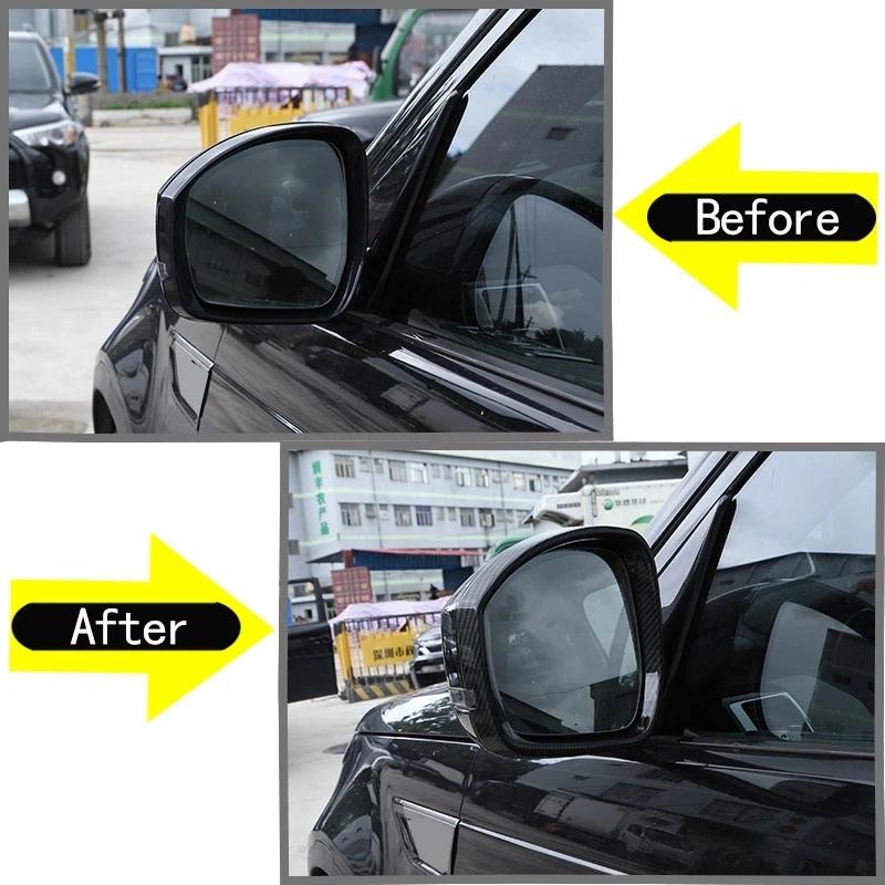 ABS Carbon Fibre Car Side Rearview Mirror Frame Cover Trim For Land Rover Discovery 4 LR4 2010-2016 LHD Exterior Accessories