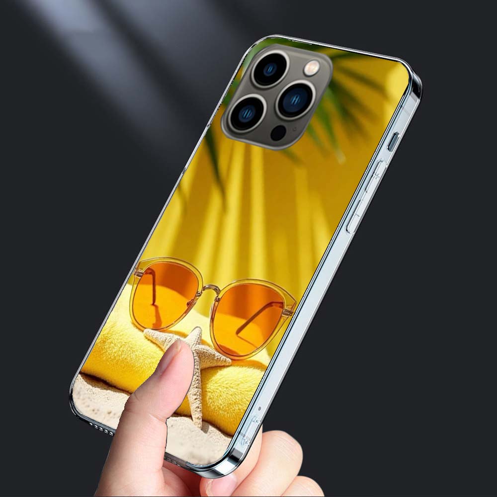 Summer Vibe Sea, Beach, Sand Phone Case For Iphone 16E 15 Pro 14 Plus 17E 16 17 Pro Max Air 11 12 13 Mini Shockproof Capa Cut
