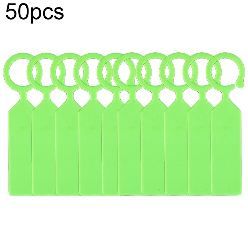 Plastic Hanging Plant Tags Nursery Garden Labels 50 Pcs Pot Marker Ring Buckle