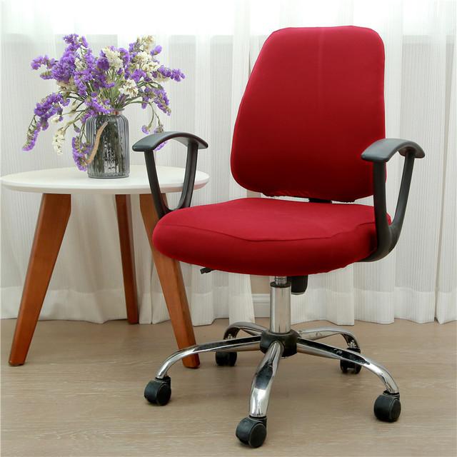 Printed Stretch Split Seat Cushion Cover Soft Stretchy Computer Sectional Chair Covers Home Decor Rotating Lift Office Dining Chair Protectors