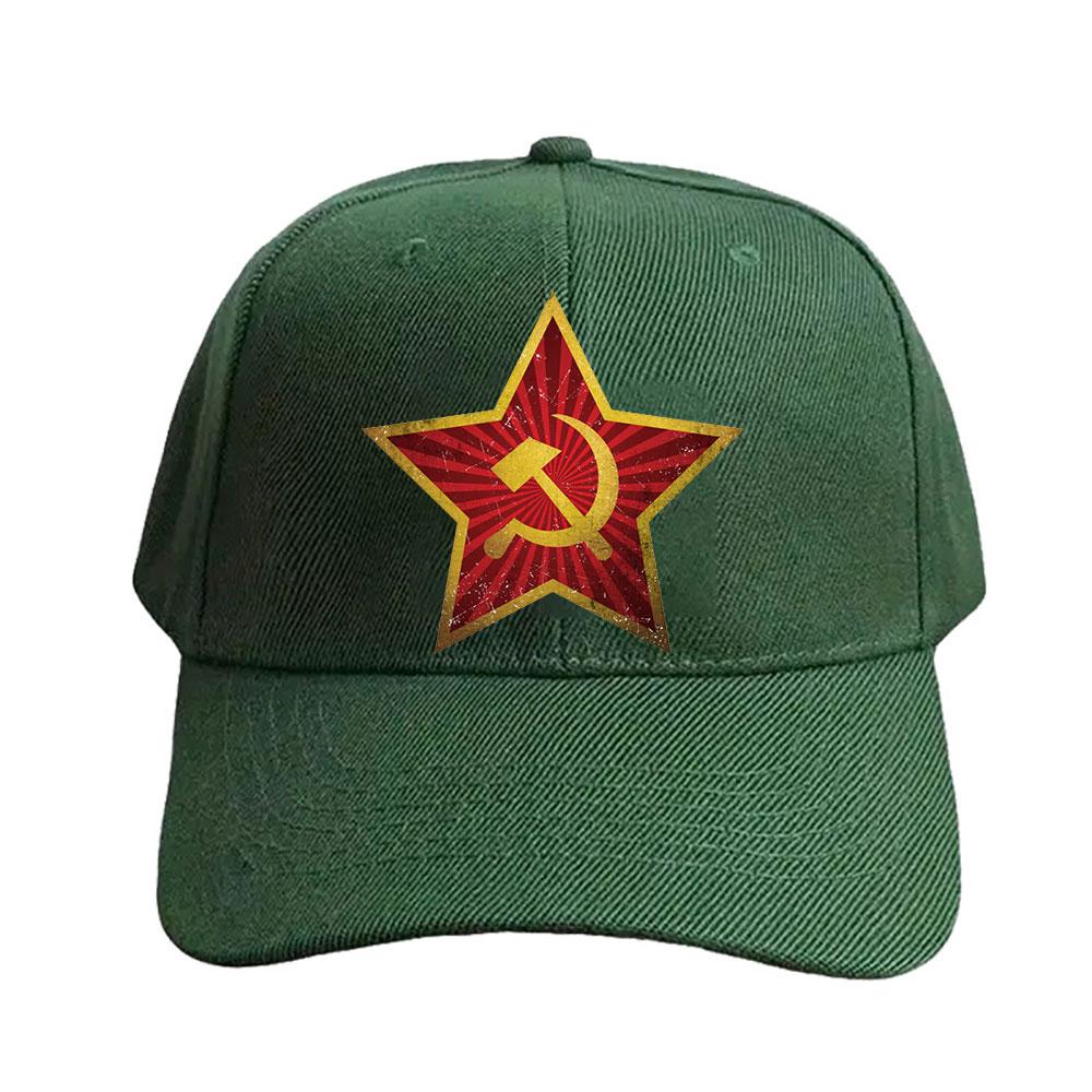 Soviet Red Star Insignia Distressed Cap Summer Women Unisex Adult Peaked Hat Fashion Casual Adjustable Printed Baseball Caps