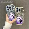 Phone Case: 2D Flat Design Suitable for iPhone 18 17 16 15 14 13 Pro Protective Case, Couple Style, Little White Ghost, Christmas and Halloween Gift