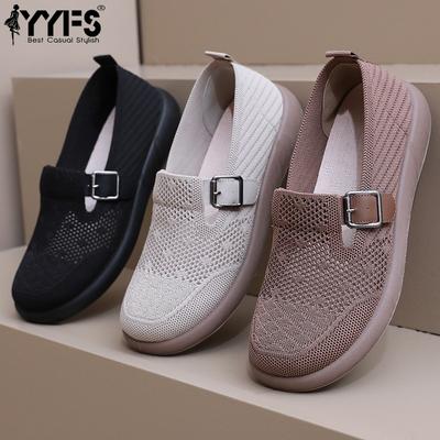 Shoes for Women 2025 Summer New Style Ladies All-match Casual Slip-on Mesh Shoes Soft Soles Not Tiring Round Toe Casual Shoes