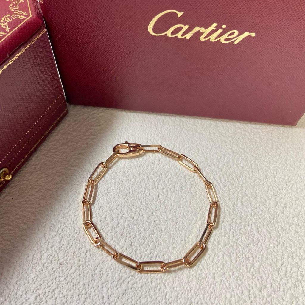 2025 Cartier Sparta Women's Versatile Bracelet with Ring Buckle - Santos V Gold Cuban Chain for Couples