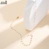 EFFIE QUEEN Stainless Steel 18k Gold Square Shell Chain Choker Necklace Natural Jewelry for Women Birthdays Party Gift STMN01
