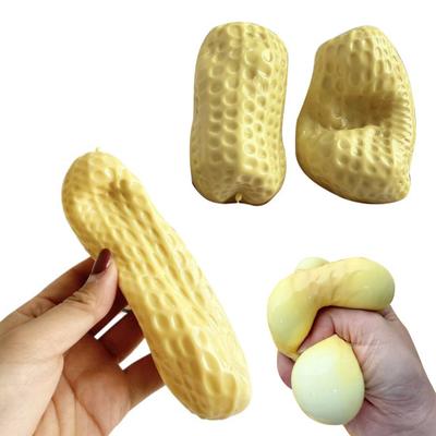 Pinch Toy with Peanut Shape Stress Relief Toy Soft Squeeze Sensory Fidget Toy Non-Sticky Desktop Ornament for Kids