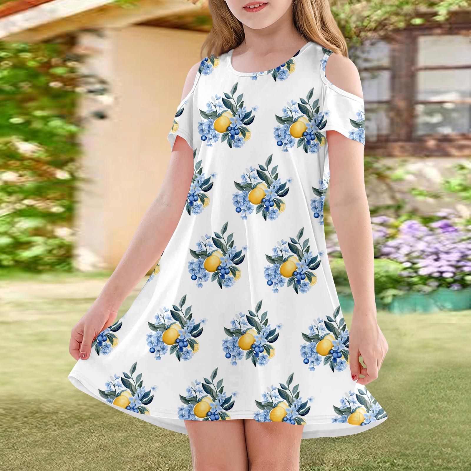 

Платье А-силуэта для девочек - летнее повседневное платье без рукавов для малышей 160 белый