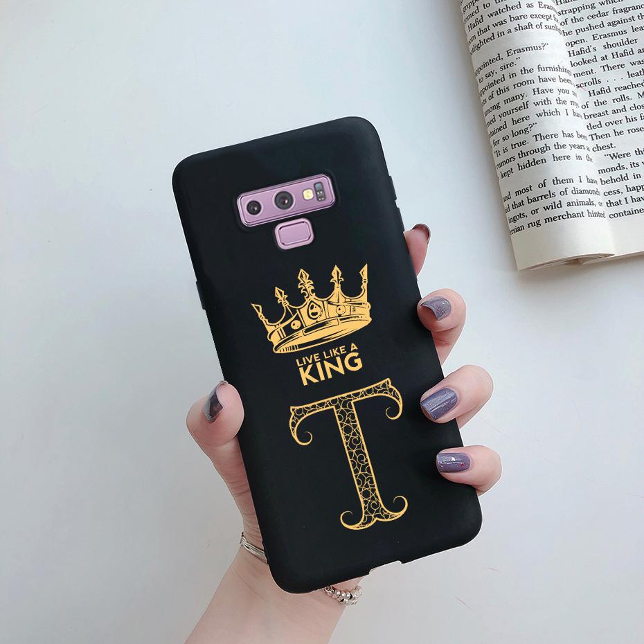Cute Crown Letters Phone Case For Samsung Galaxy Note 9 Shockproof Protective Back Cover for Galaxy Note9 Silicone Bumper Case