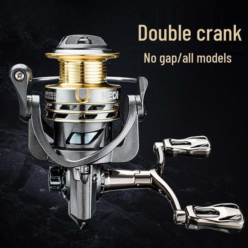 All-Metal Double Rocker Sea Fishing Reel - Long Cast, Gapless Design
