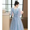 Elegant 2026 Blue Fairy Evening Gown - New Luxury French-Inspired Long Banquet Dress