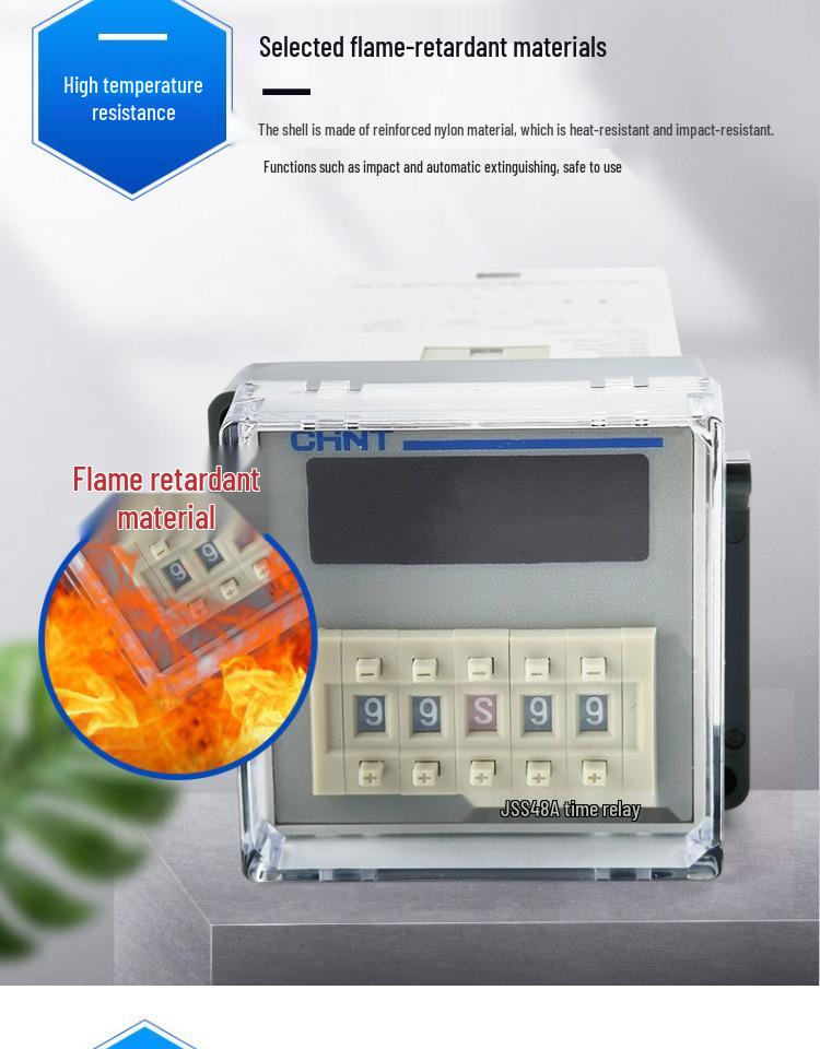 JSS48A-S/2Z Digital Cyclic Time Relay with Display, Energization Delay, AC/DC 24V-48V/220V/380V