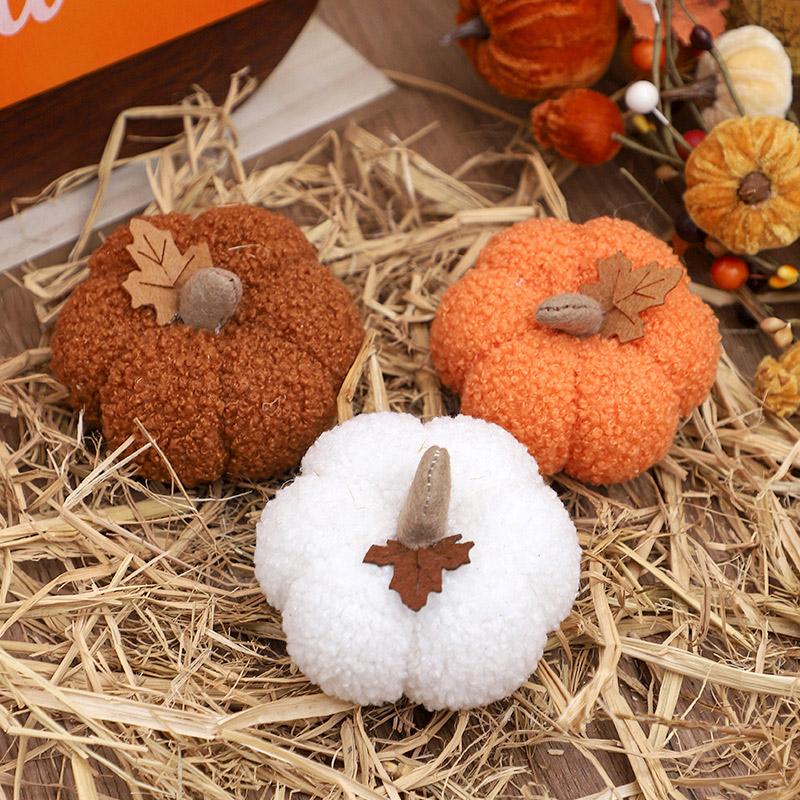 3 Colors Classic Halloween Pumpkin Decorations Halloween Nordic Wind Simulation Soft Pumpkin Ornaments For Party & Home Gifts