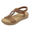 New Water Diamond Sandals Casual Thick-soled Large-sized Flat Shoes