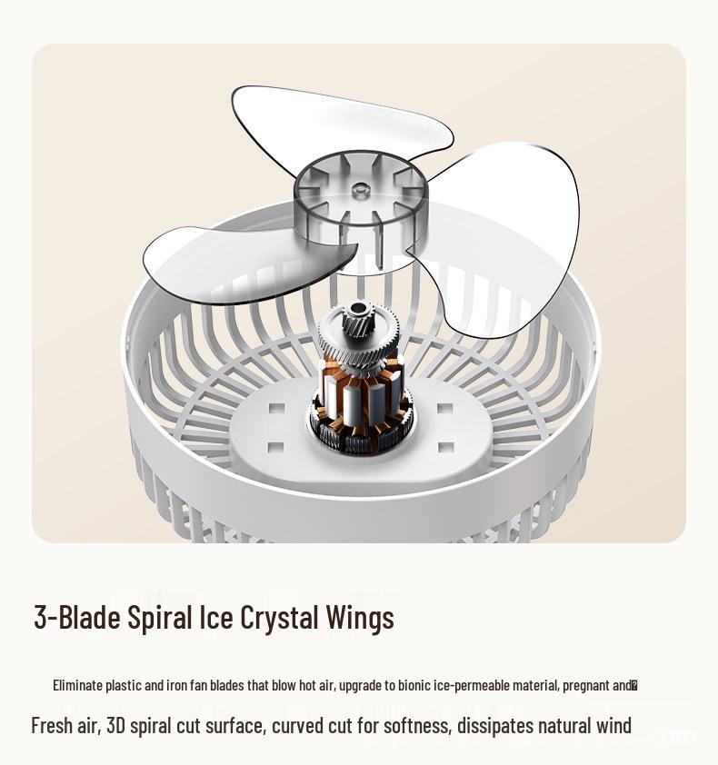 2026 Desktop Mini Electric Fan with Digital Display for Dorm Rooms