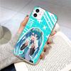 Capa para Samsung A04 A14 A23 A34 A54 M23 M33 M52 M53 Realme 10 9 C30S C35 C55 VIVO Y02S Y21 Y51 X80 Pro Capa Transparente WI70 Hatsune Miku