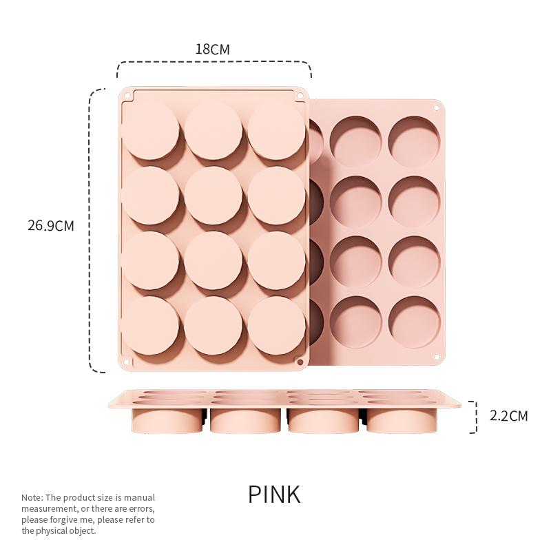 Chocolate Covered Oreos Mold 12-Cavity Non-Stick Round Silicone Oreo Cookie Molds for Chocolate Candy Mini Cakes Jelly Ice Cube