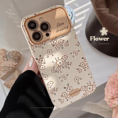 Gentle Little Floral Pattern Suitable for Apple 15promax Phone Case Iphone14 Style 11 All Inclusive 16 Sets 13 Huawei