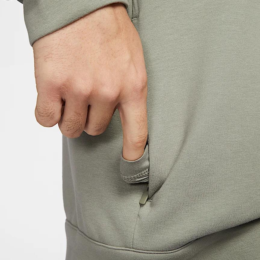 Nike Dri-Fit Impossibly Soft 24.7 Series Quick-Dry Stand Collar Solid Color Sweatshirt Men Sweatshirt Light-Green-Gray Steel-Green HQ6954320