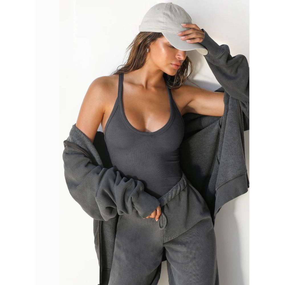 Women's Sexy Slim Fit Tank Top, Trendy Streetwear Style Inner Base Layer, Casual Fashion Bottoming Shirt for Daily Wear