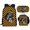 Hip Hop Youthful Novelty Murder Drones 3D Print 3pcs/Set Student Travel Bags Laptop Daypack Backpack Lunch Bag Pencil Case